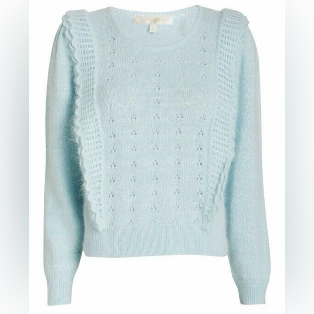 LoveShackFancy light blue sweater
